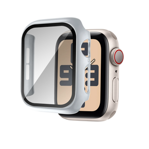 Bandz Funda PC con vidrio Apple Watch 10/11 (plateado)