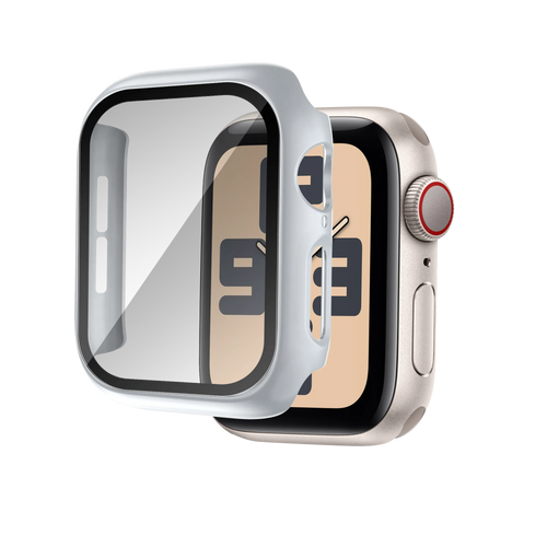 Bandz Funda PC con vidrio Apple Watch 10/11 (plateado)