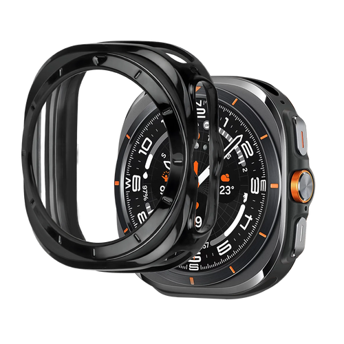 Bandz Samsung Galaxy Watch Ultra Galvanized TPU Case  (Black)