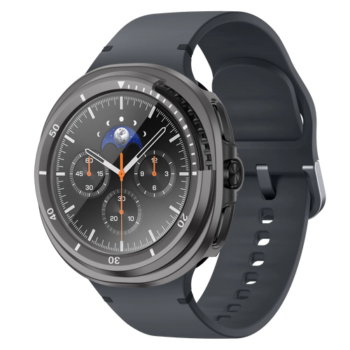 Bandz Coque Bezel avec verre Samsung Galaxy Watch 8 Classic (gris titane/blanc)