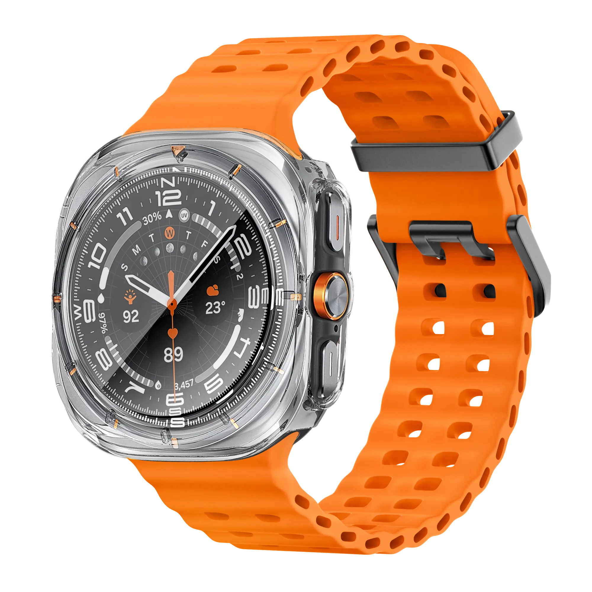 Bandz Funda PC con vidrio Samsung Galaxy Watch Ultra (transparente)