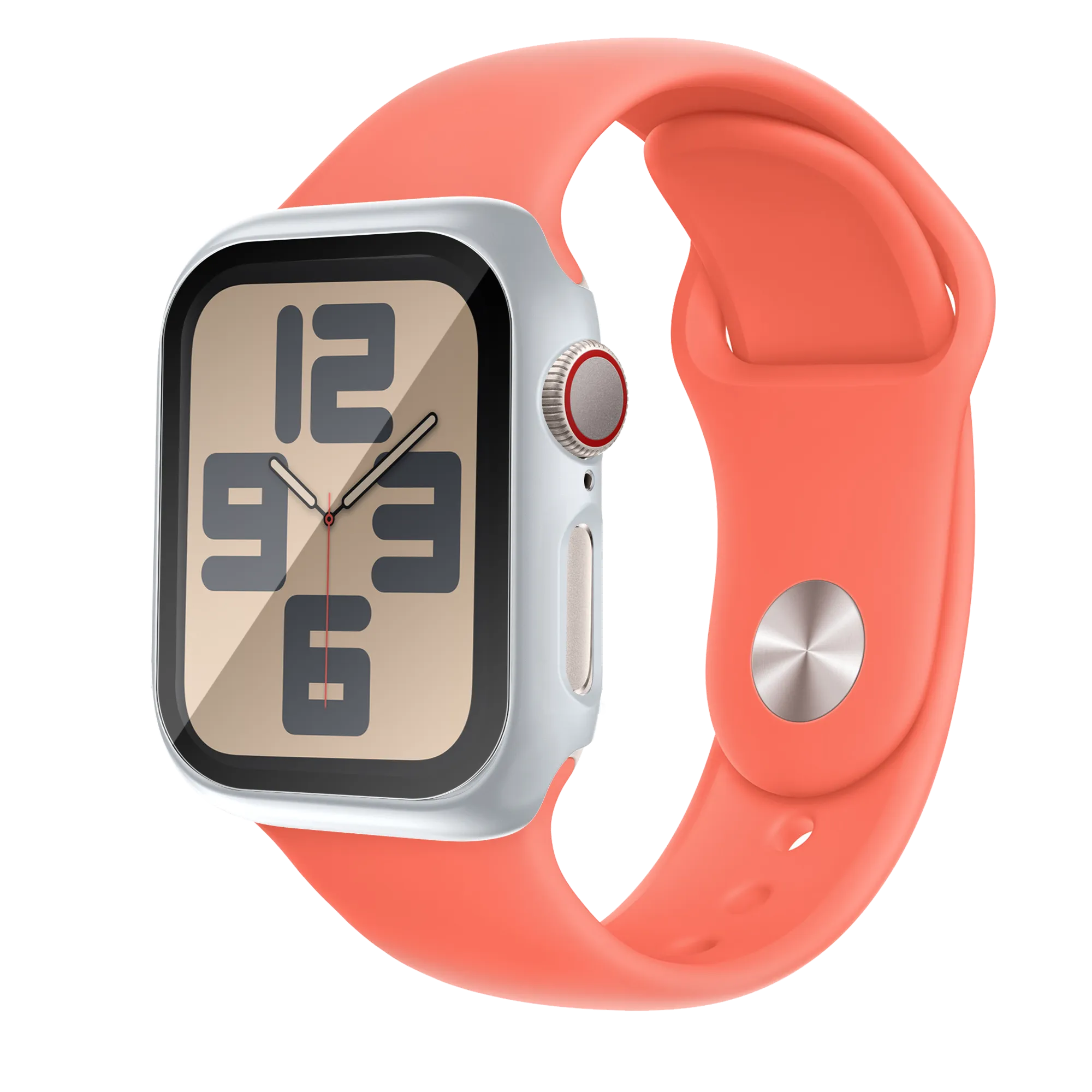 Bandz Funda PC con vidrio Apple Watch 10/11 (plateado)