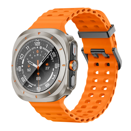 Bandz Funda PC bisel Samsung Galaxy Watch Ultra (titanio /naranja)