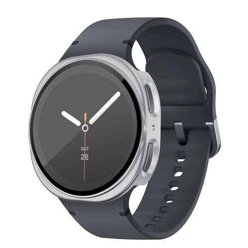 Bandz Samsung Galaxy Watch 8 - 44mm PC Cover with Glass (Silver)