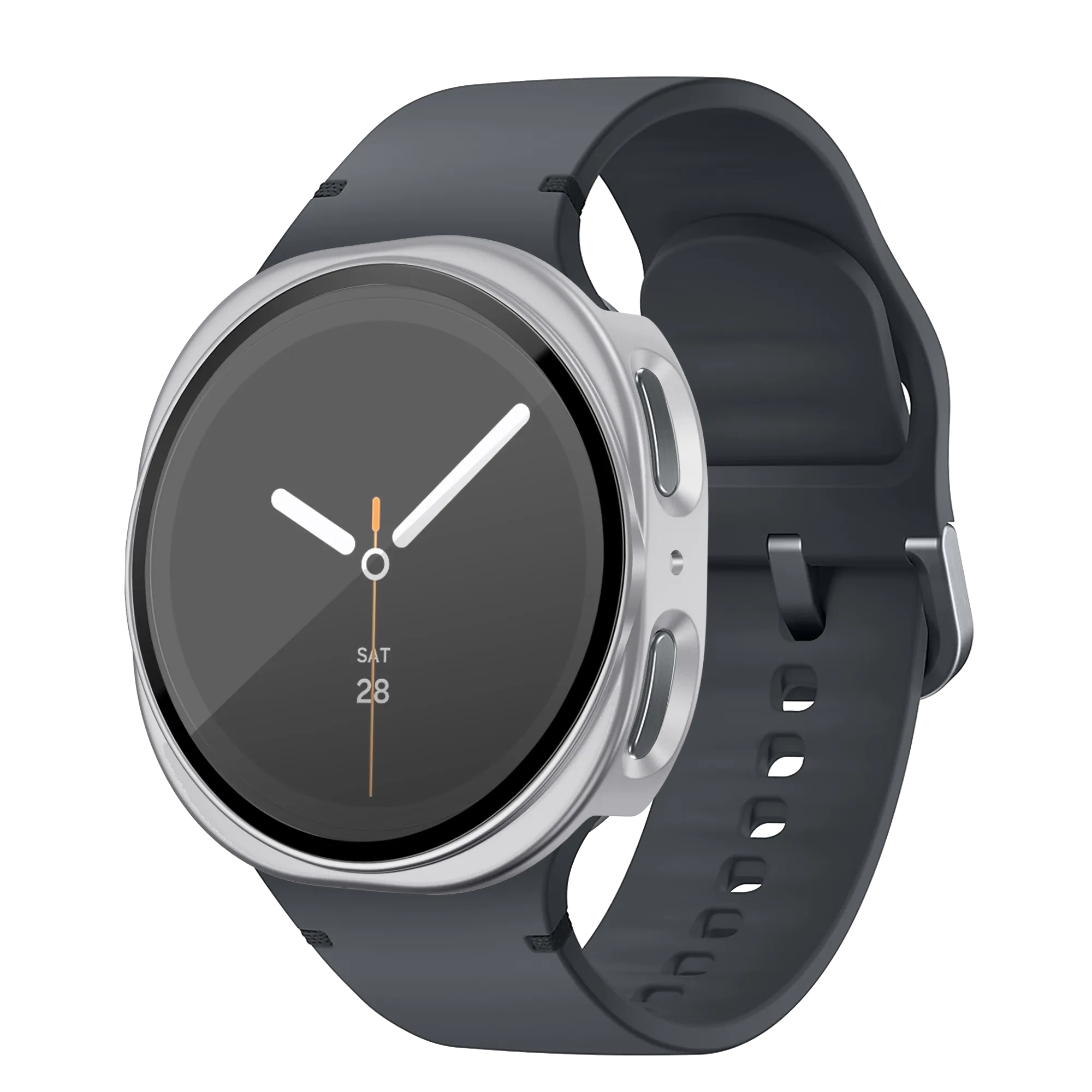 Bandz Samsung Galaxy Watch 8 - 44mm PC Cover with Glass (Silver)
