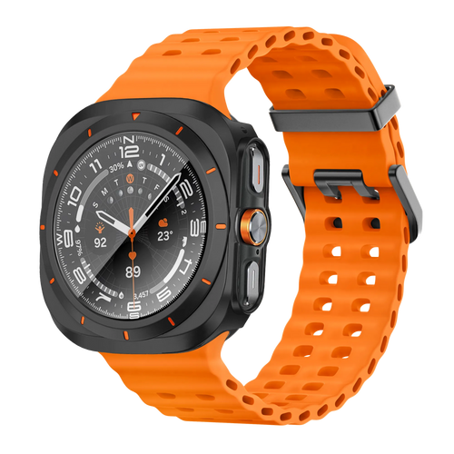 Bandz Funda PC bisel Samsung Galaxy Watch Ultra (negro /naranja)