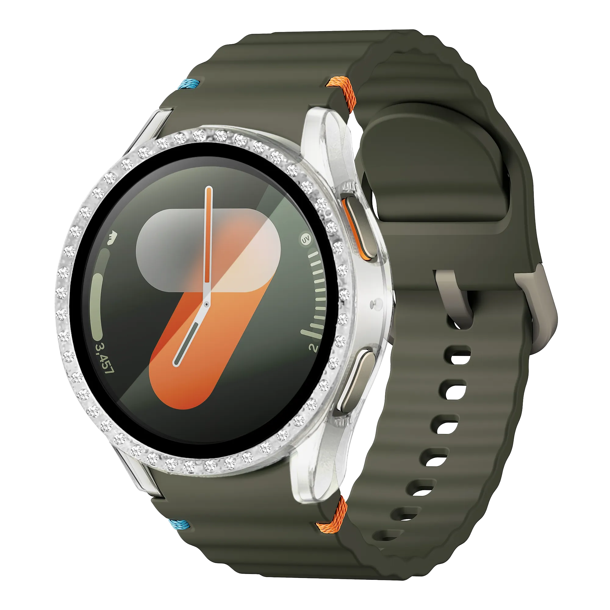 Funda diamante con vidrio Samsung Galaxy Watch 7 - 40mm (transparente)