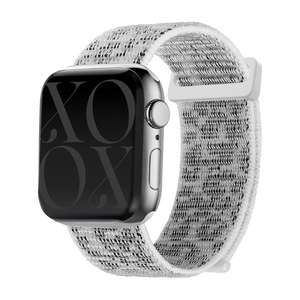 xoxo Wildhearts Apple Watch Nylonarmband (Weiß Leopard)