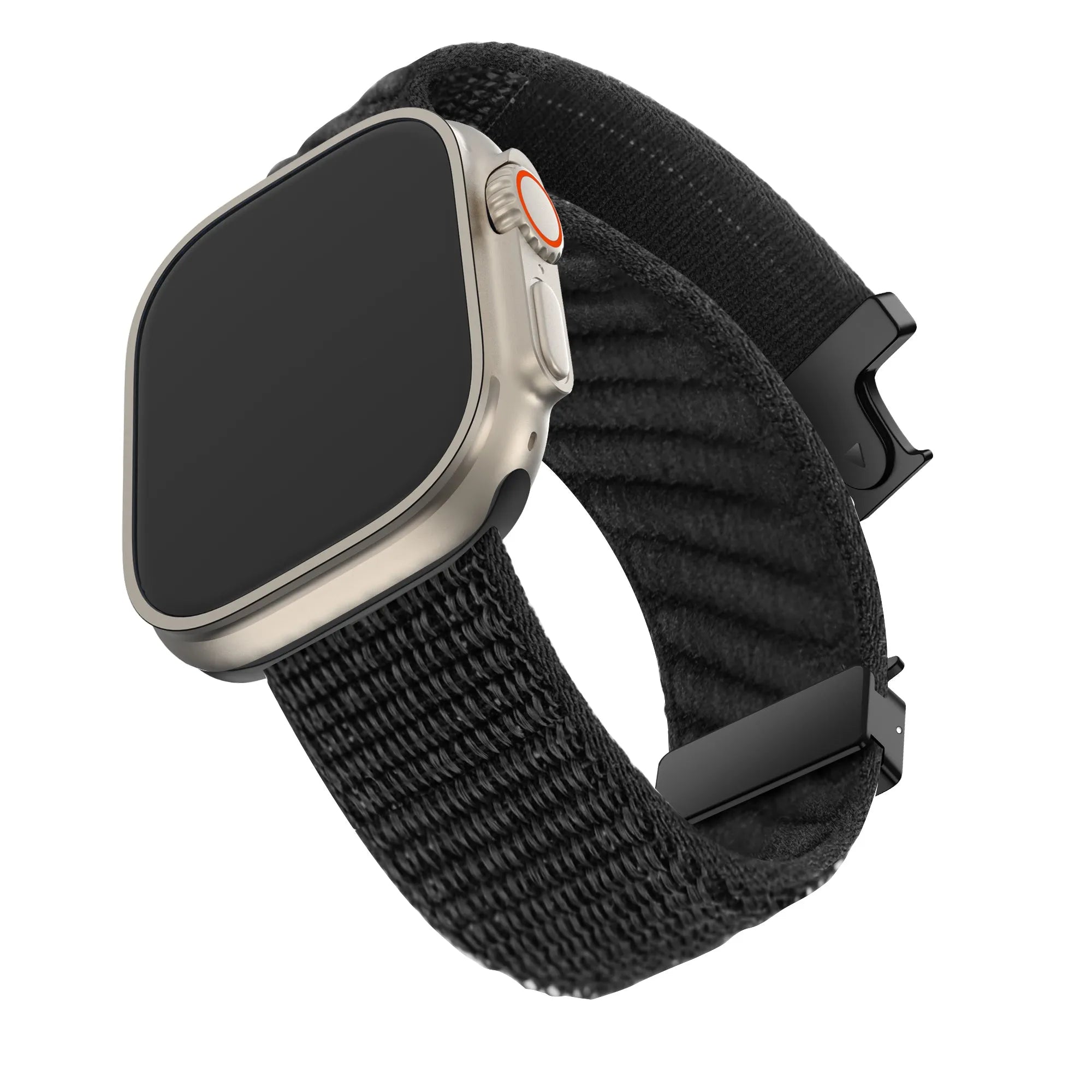 Bandz Apple Watch Nylon Strap 'Wave' with P-Buckle (Black)