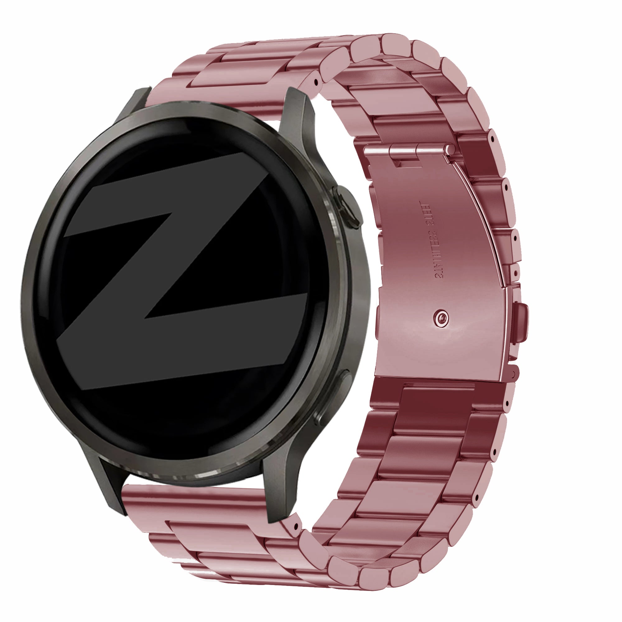 Bandz Garmin Vivoactive 4s stalen band 'Classic' (roze)