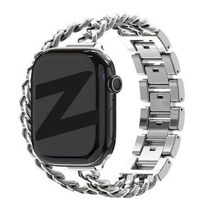 Bandz Bracelet acier 'Double Tour' Apple Watch (argent)