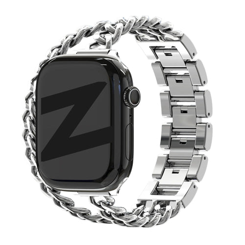 Bandz Bracelet acier 'Double Tour' Apple Watch (argent)