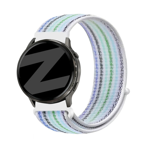 Bandz Garmin Venu 2s Nylon Loop Armband (Blau Streifen)