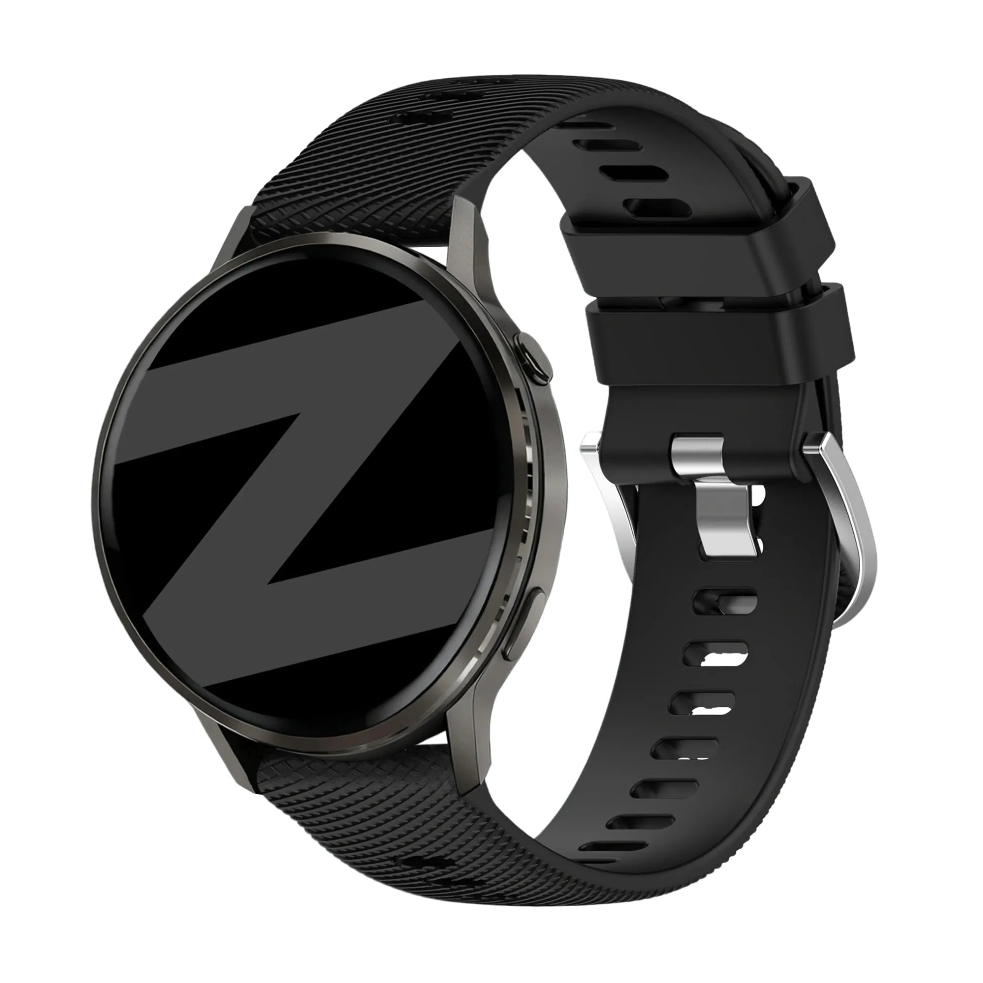 Bandz Garmin Forerunner 265s siliconen band 'Deluxe' (zwart)