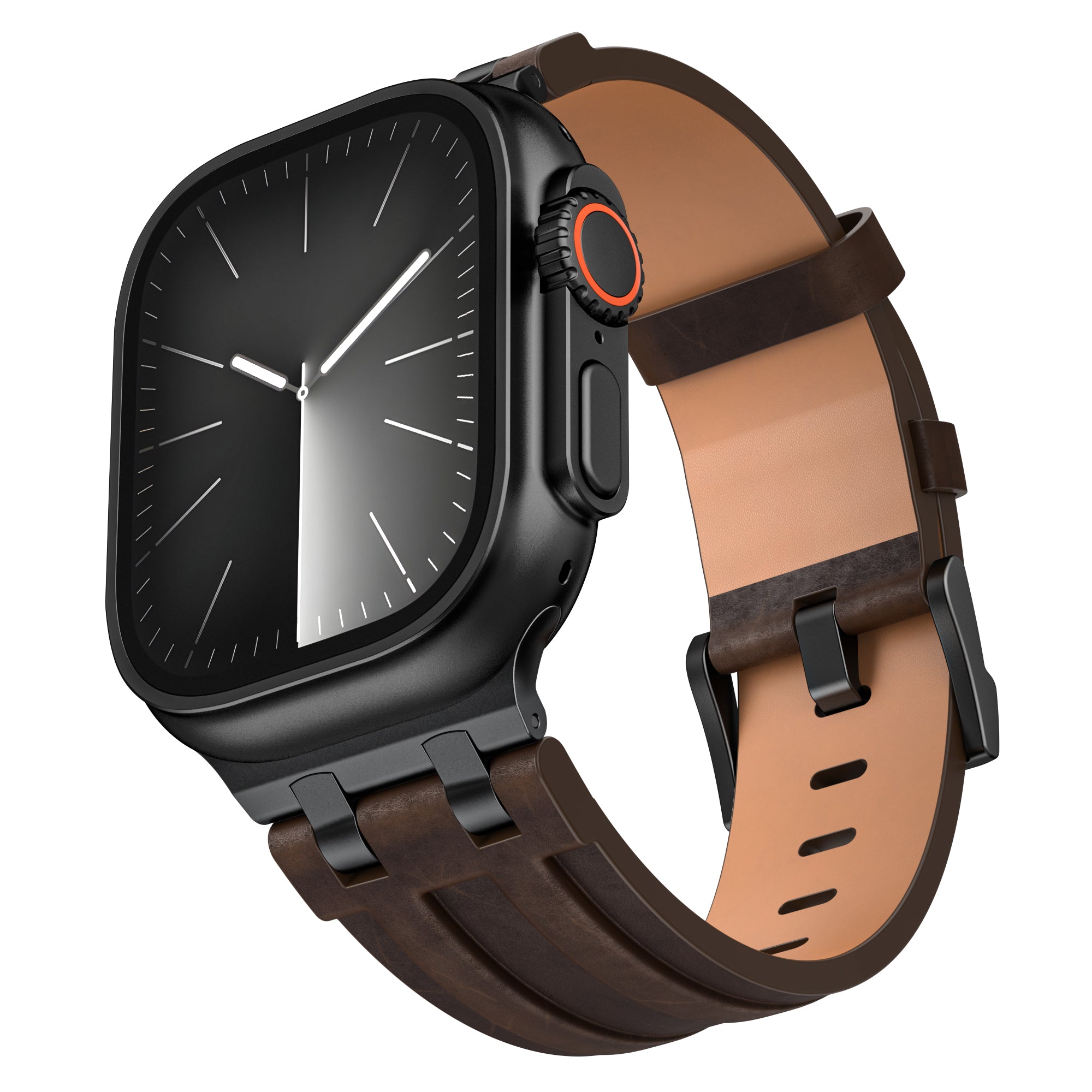 Apple Watch Ultra Solid Leather Strap (Coffee)