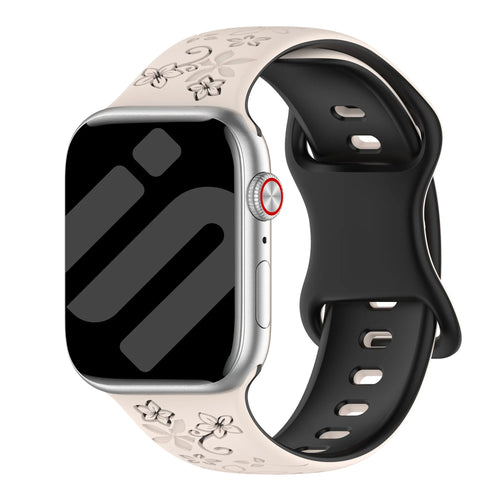 Apple Watch Flower Silikonarmband (Polarstern/Schwarz)