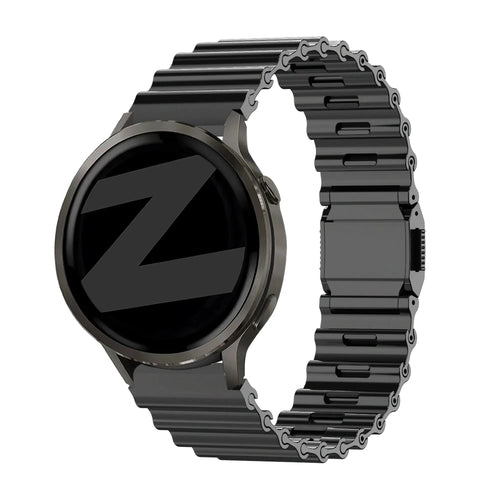 Bandz Oppo Watch X Premium Steel Strap 'Ocean' (Black)
