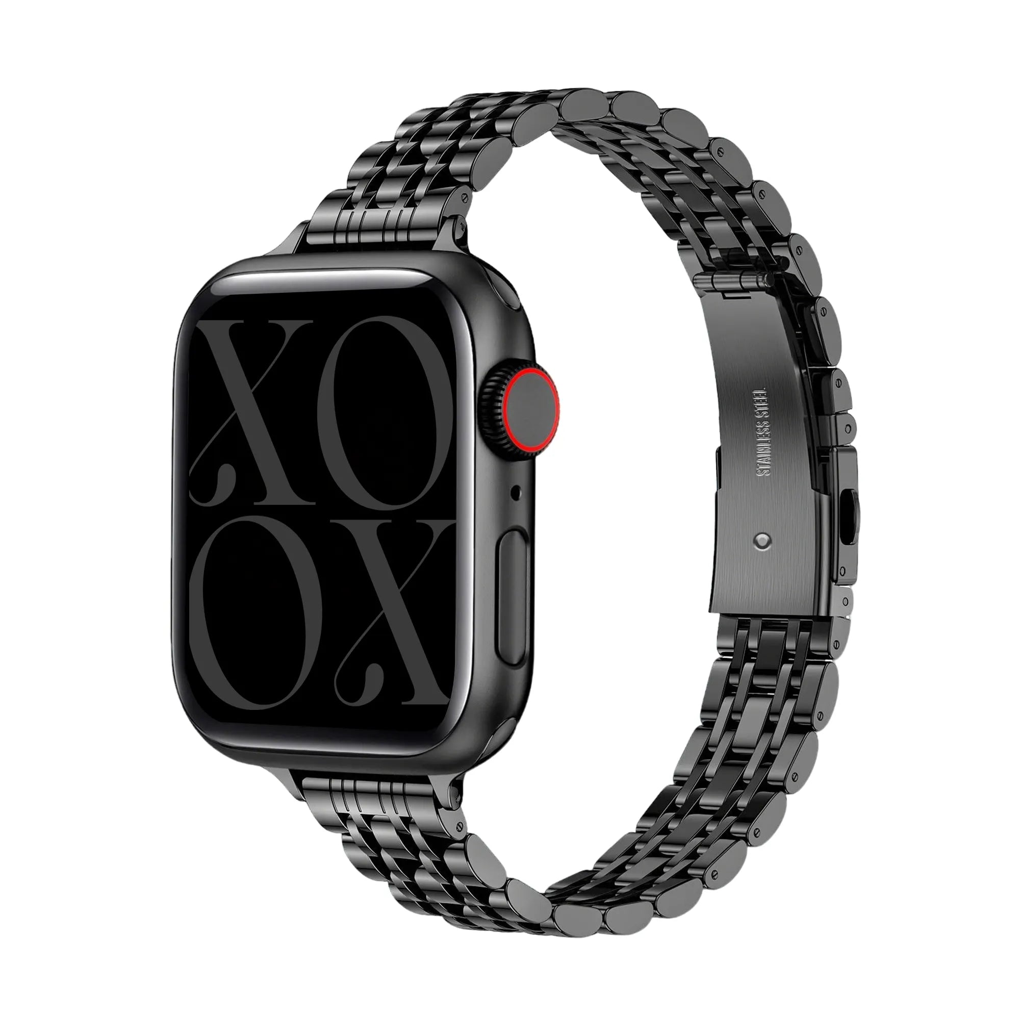 xoxo Wildhearts Apple Watch Stahlarmband 'Slim' (Schwarz)