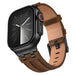 Bracelet cuir solide Apple Watch Ultra (bronze marron)