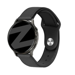 Bandz Garmin Forerunner 255 Leather Strap 'Hybrid' (Black)