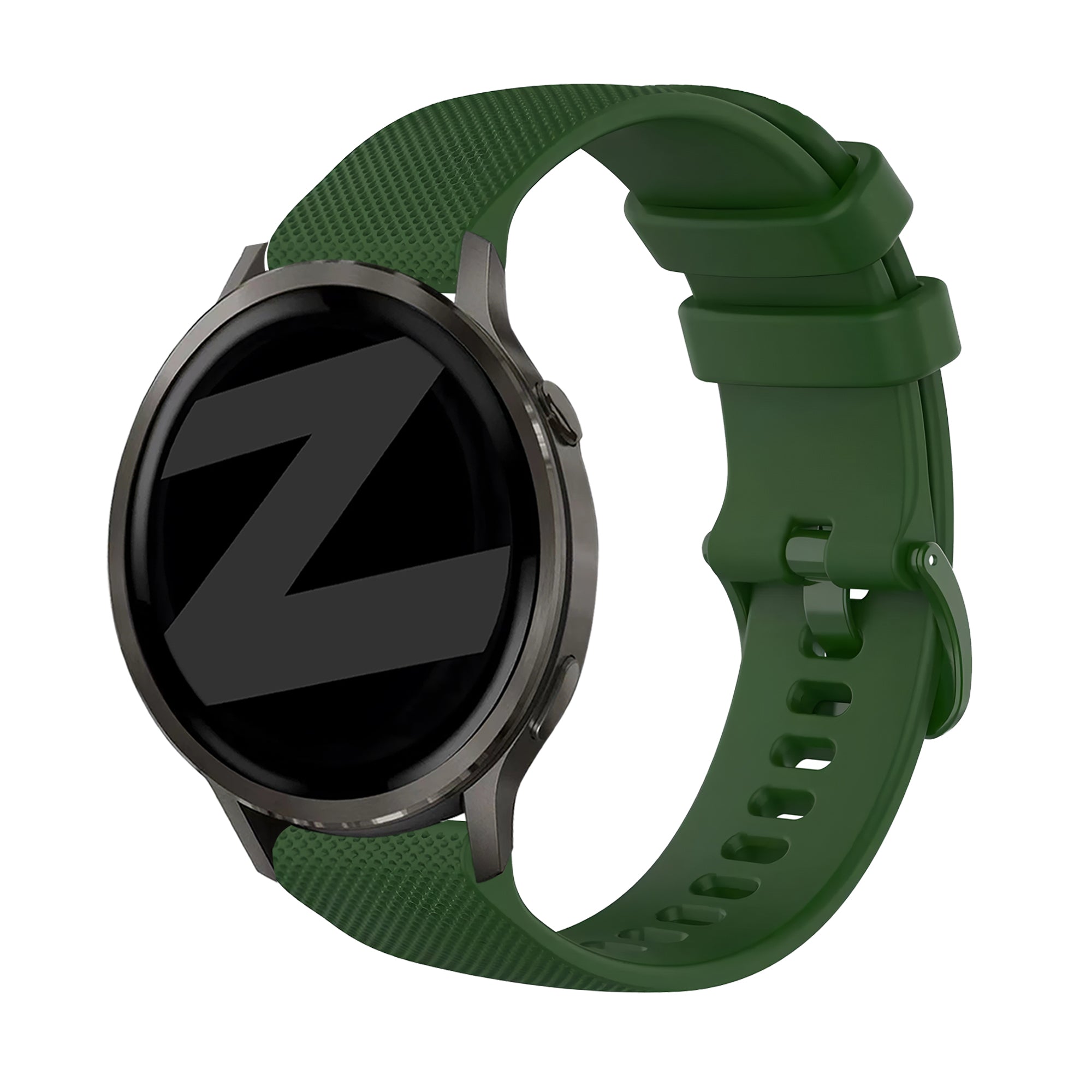 Bandz Bracelet silicone 'Premium' Garmin Forerunner 55 (vert armée)