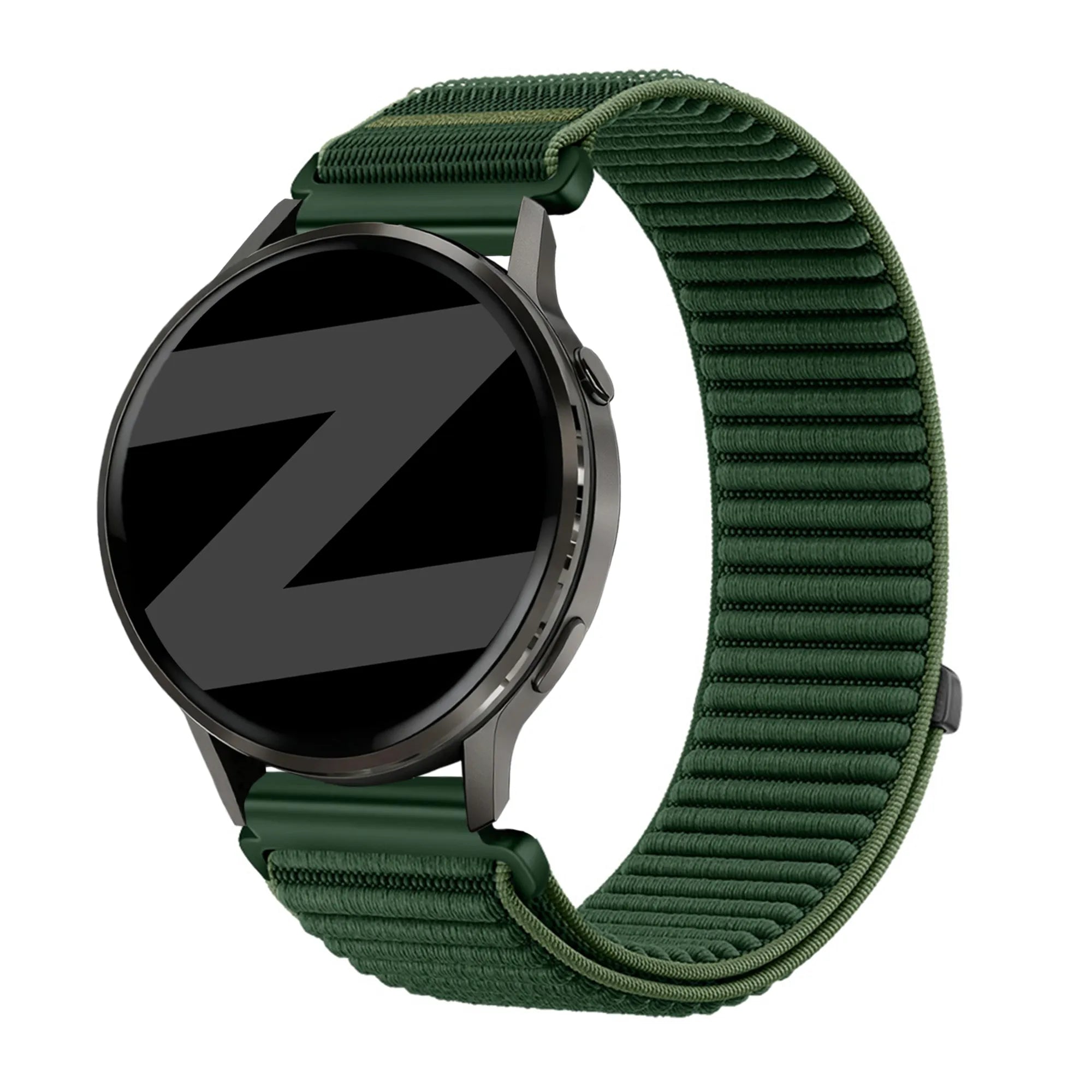 Bandz Bracelet nylon ondulé Garmin Venu 2 (vert foncé)