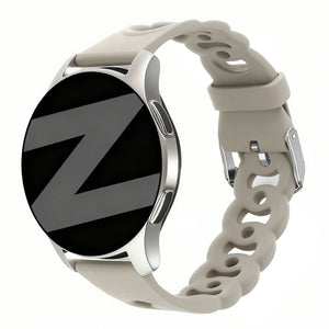 Bandz Coros Pace 2 Silicone Strap 'Chains' (Light Grey)