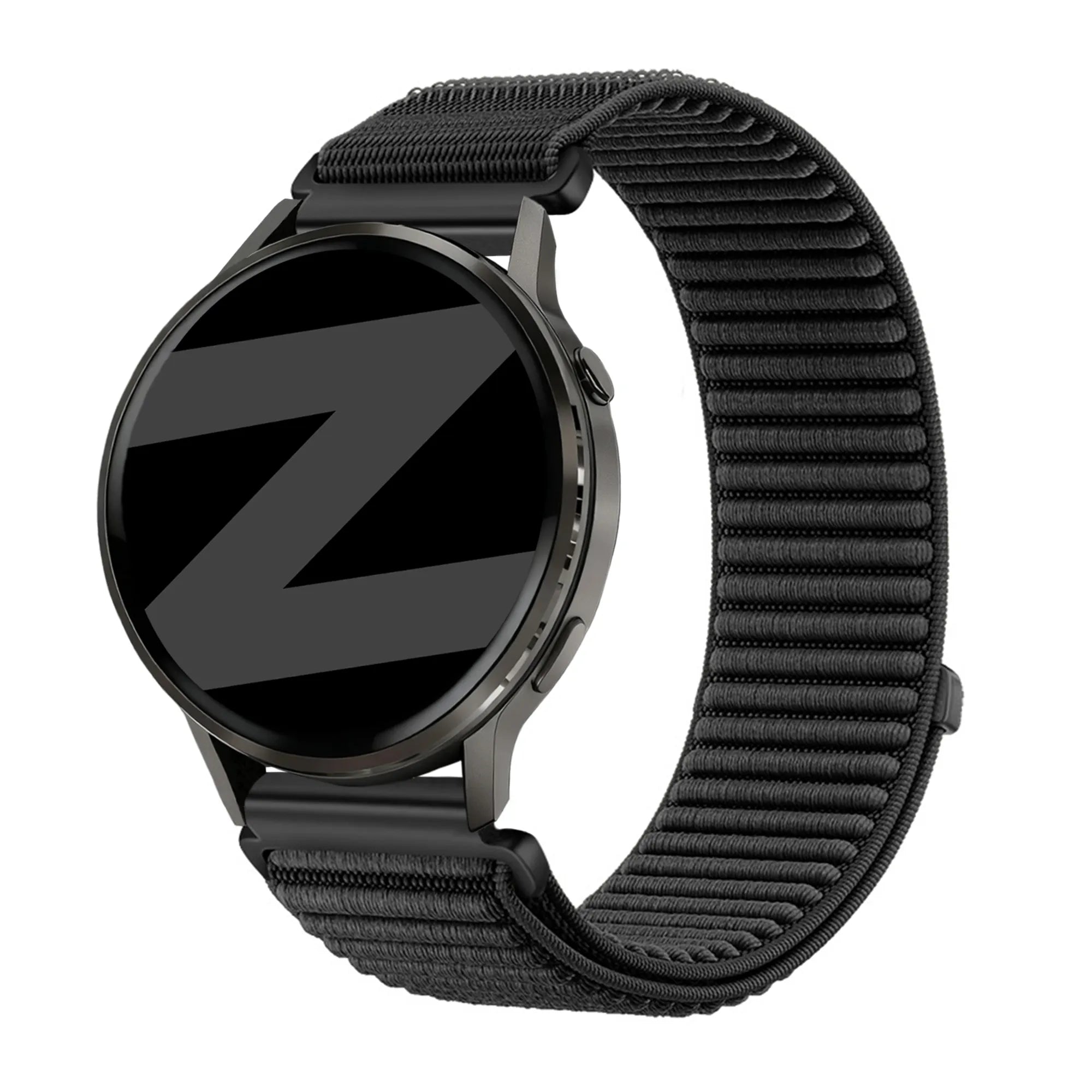 Bandz Bracelet nylon ondulé Garmin Venu 2 (noir)