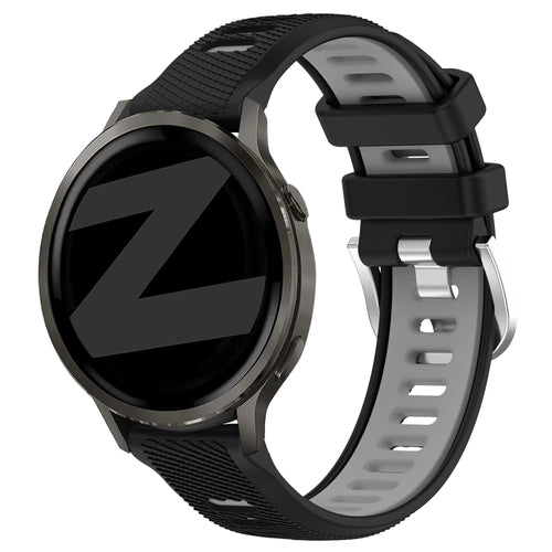 Bandz Correa deportiva con hebilla Garmin Vivoactive 4s (negro/gris)