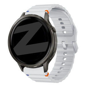 Bandz Garmin Vivoactive 4 Silikonarmband 'Wave' (Hellgrau)