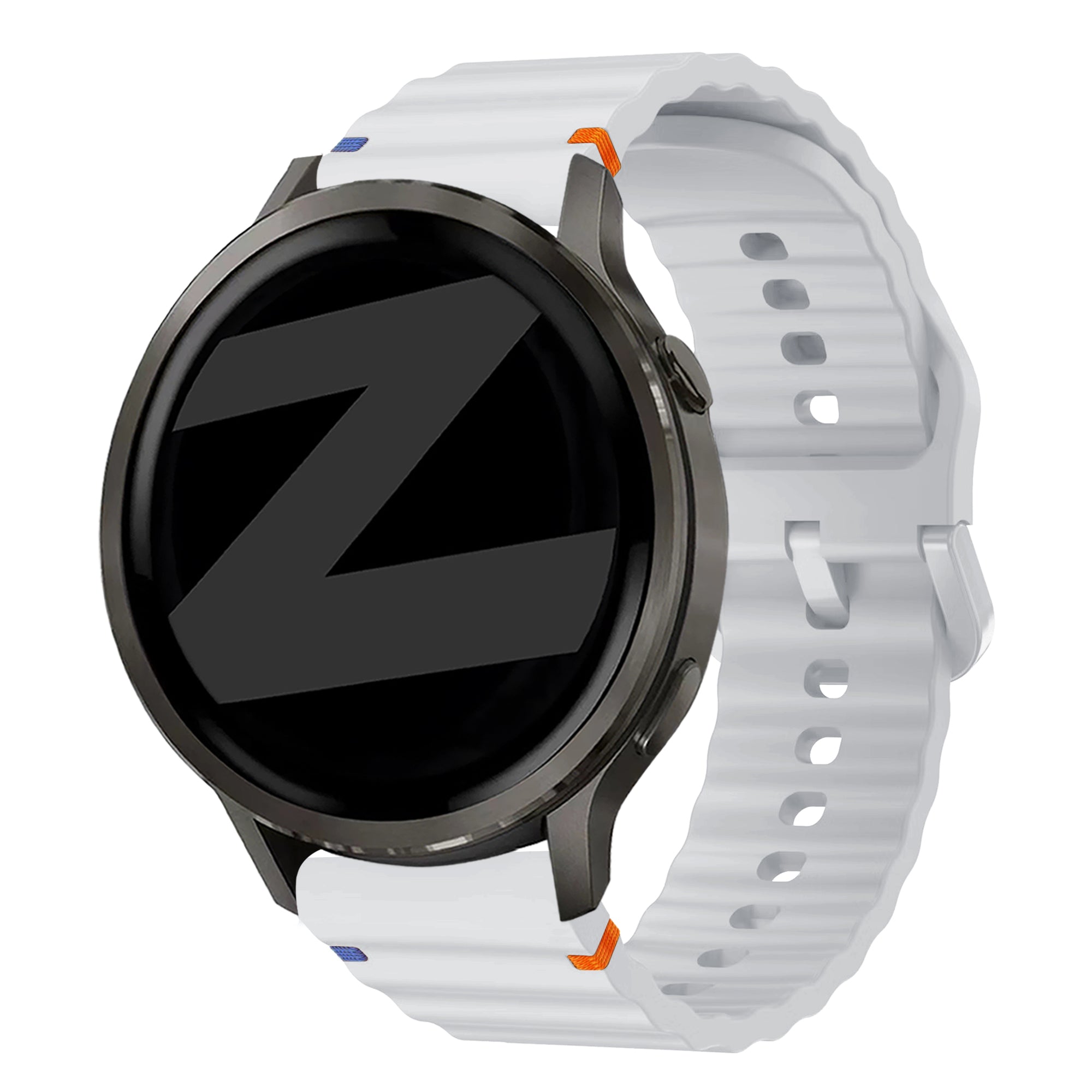 Bandz Garmin Vivoactive 4 Silikonarmband 'Wave' (Hellgrau)