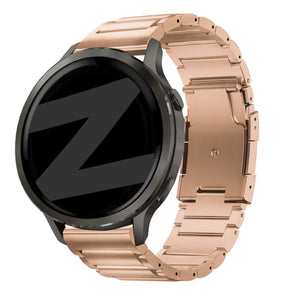 Bandz Correa titanio con eslabones Garmin Forerunner 570 - 42mm (oro rosado)
