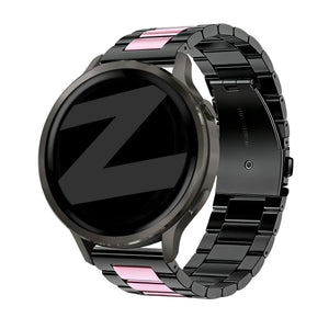 Bandz Garmin Venu 4 - 41mm Steel Strap 'Classic' (Black/Pink)