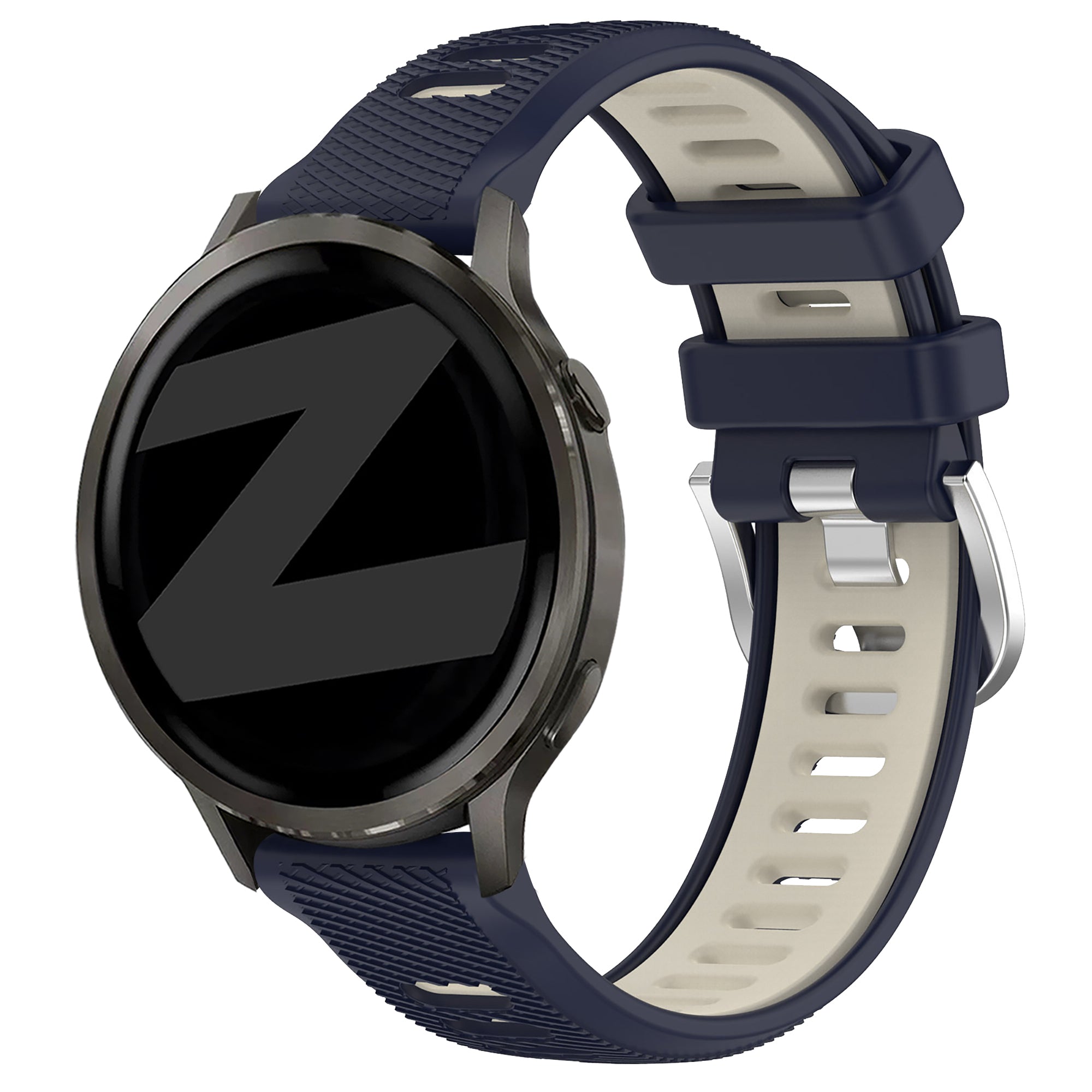 Bandz Garmin Vivoactive 4s Sport Strap with Buckle (Dark Blue/Beige)