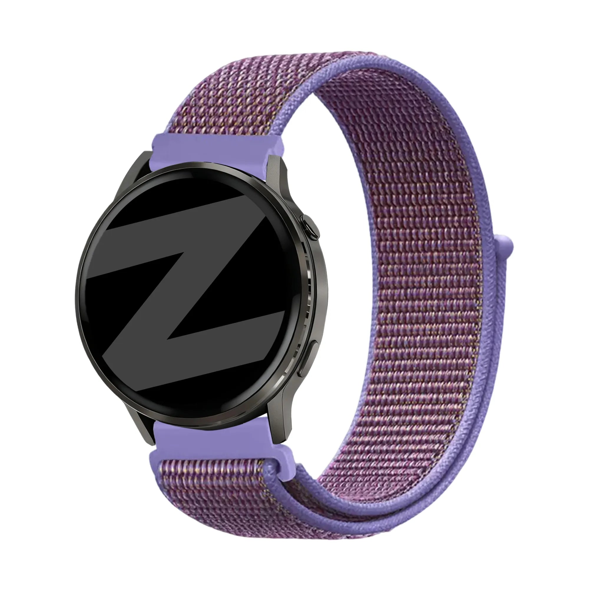 Bandz Garmin Forerunner 570 - 42mm Nylon Loop Armband (Flieder)