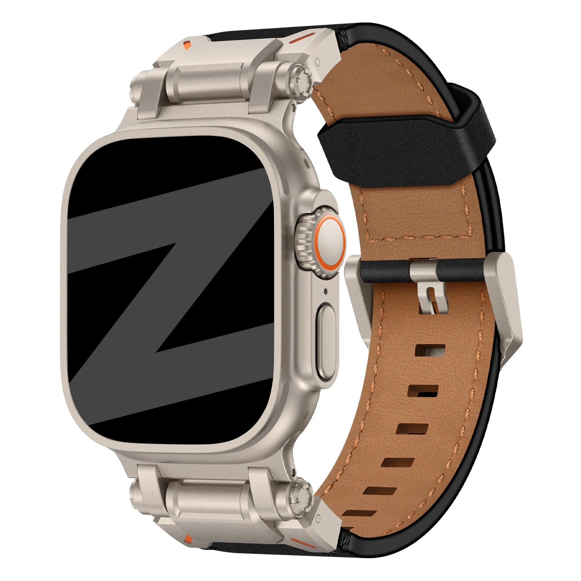 Bandz Apple Watch Lederarmband 'Explorer' (Schwarz)