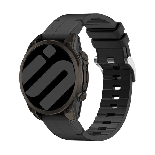 Garmin Forerunner 965 Leather Hybrid Strap (Black)