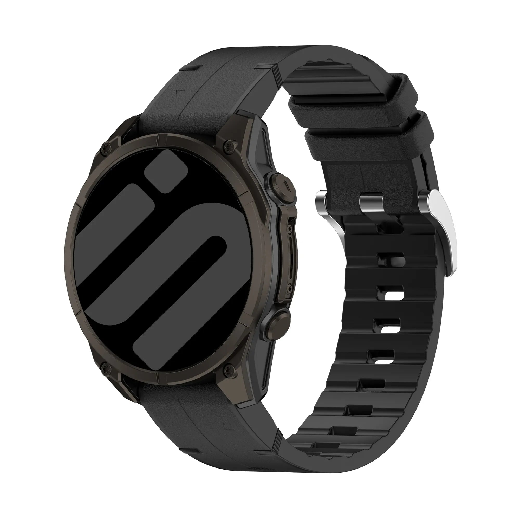 Garmin Instinct E - 40mm Hybrid Lederarmband (Schwarz)