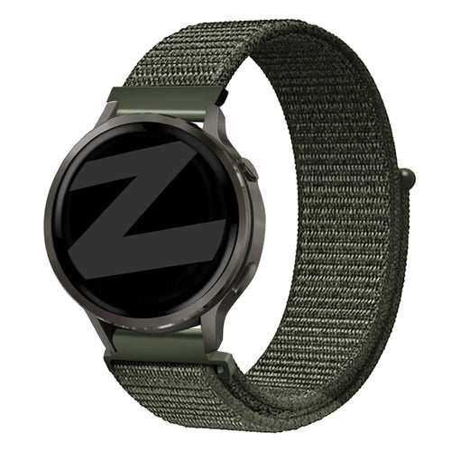 Bandz Garmin 18mm Nylon Loop Strap (Dark Green)