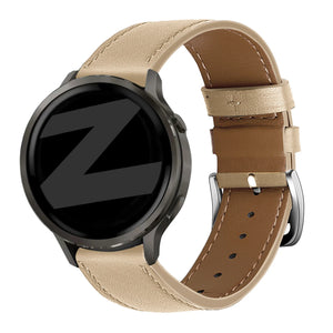 Bandz Garmin Forerunner 265s Lederarmband 'Deluxe' (Milk Tea)