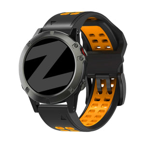 Bandz Garmin Descent G2 Buckled Sport Strap (Black/Orange)