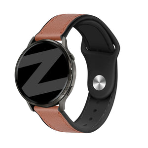 Bandz Garmin Venu 2 Leather Strap 'Hybrid' (Brown)