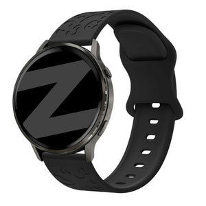 Bandz Bracelet silicone 'Léopard' Garmin Vivoactive 4s (noir)