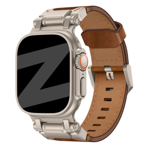 Bandz Apple Watch Ultra lederen band 'Explorer' (bruin)