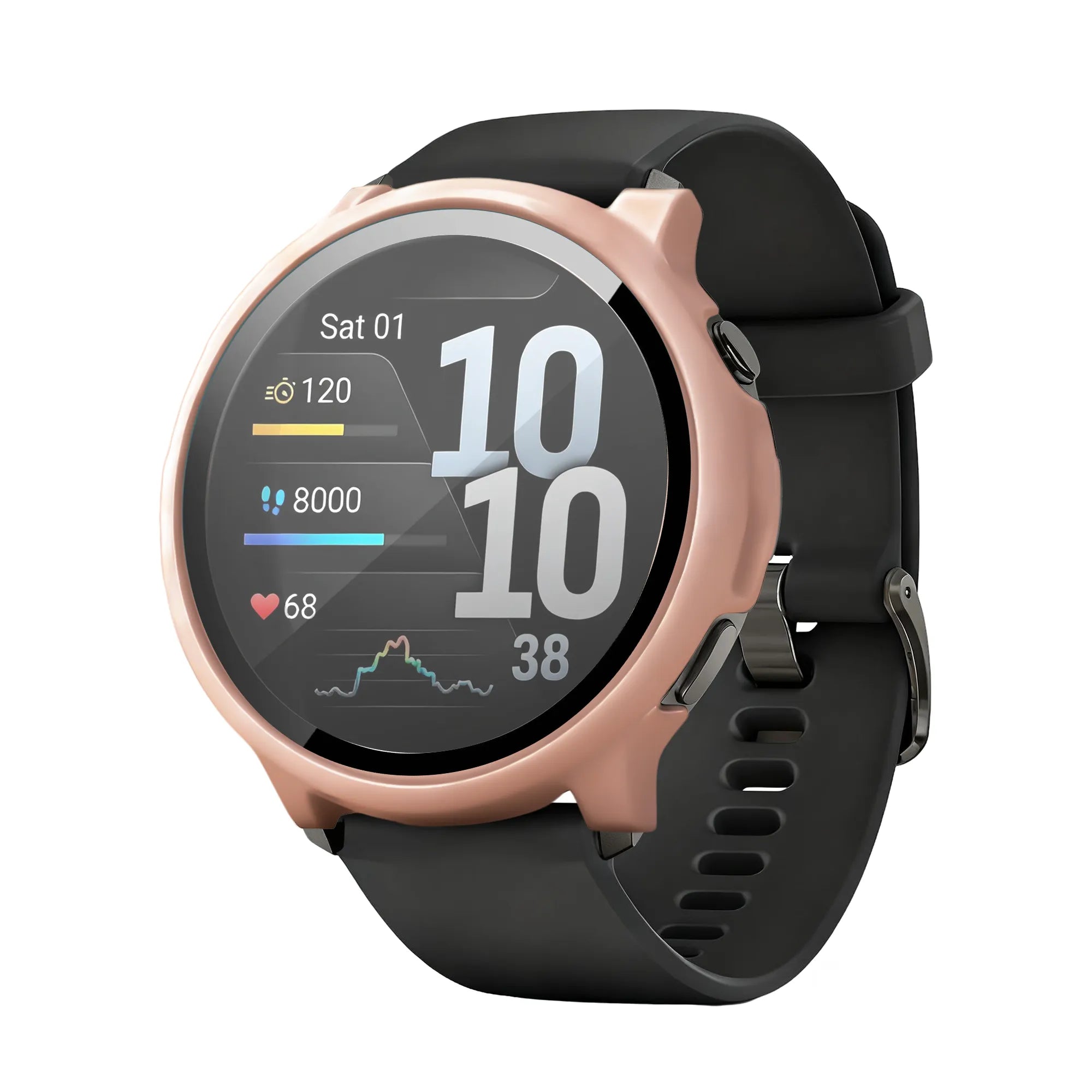 Bandz Protecteur Pc avec verre Garmin Venu 4 - 41mm (rose)