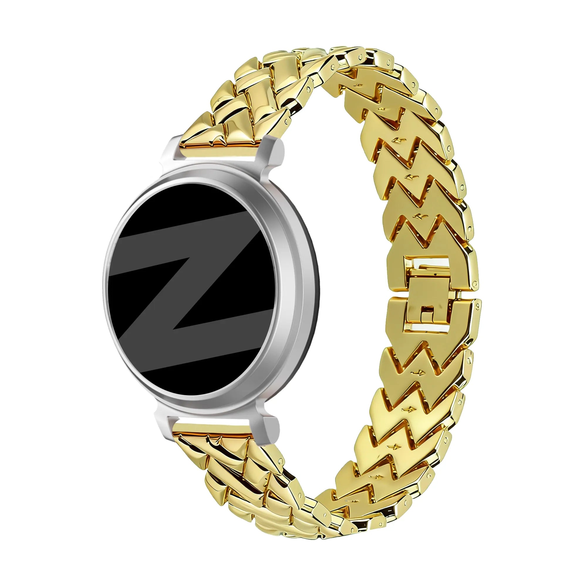 Bandz Pebble Round 2 - 14mm Metal Strap 'V-Type' (Gold)