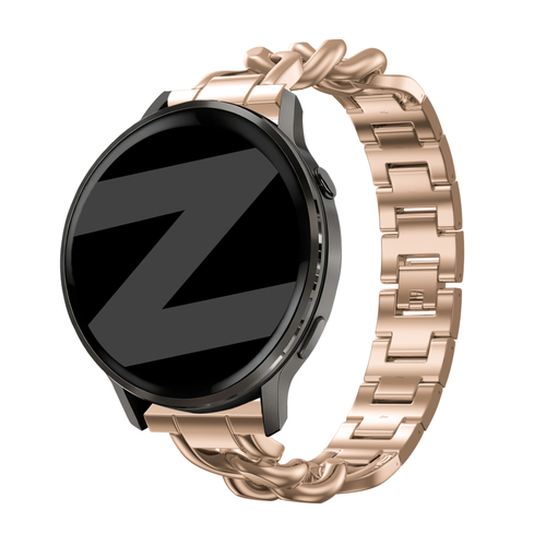 Bandz Xiaomi Watch S4 - 41mm Metal Strap 'Chains' (Rose Gold)