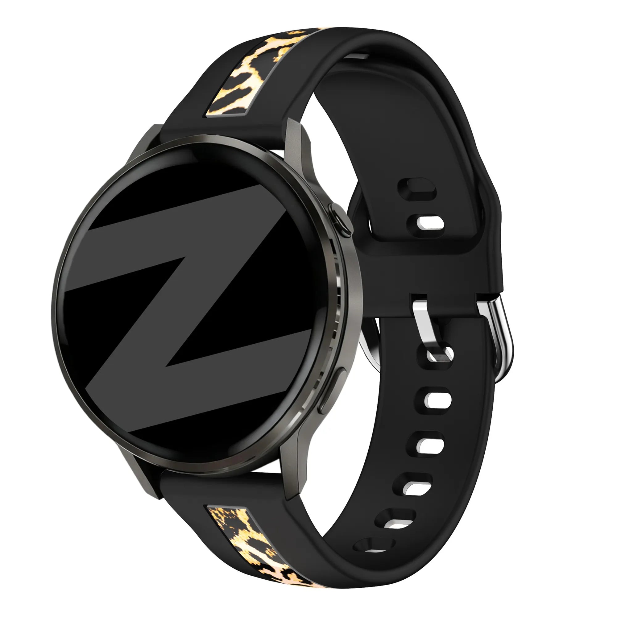 Bandz Oozoo Smartwatch 20mm Dual Leopard Armband (Schwarz)