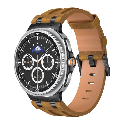 Samsung Galaxy Watch 8 - 44mm solide lederen band (bruin)