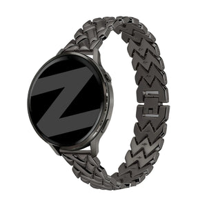 Bandz Bracelet metal 'V-Type' Garmin Forerunner 265s (noir)